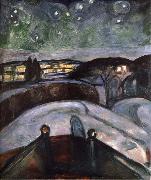 Edvard Munch Starry Night oil painting